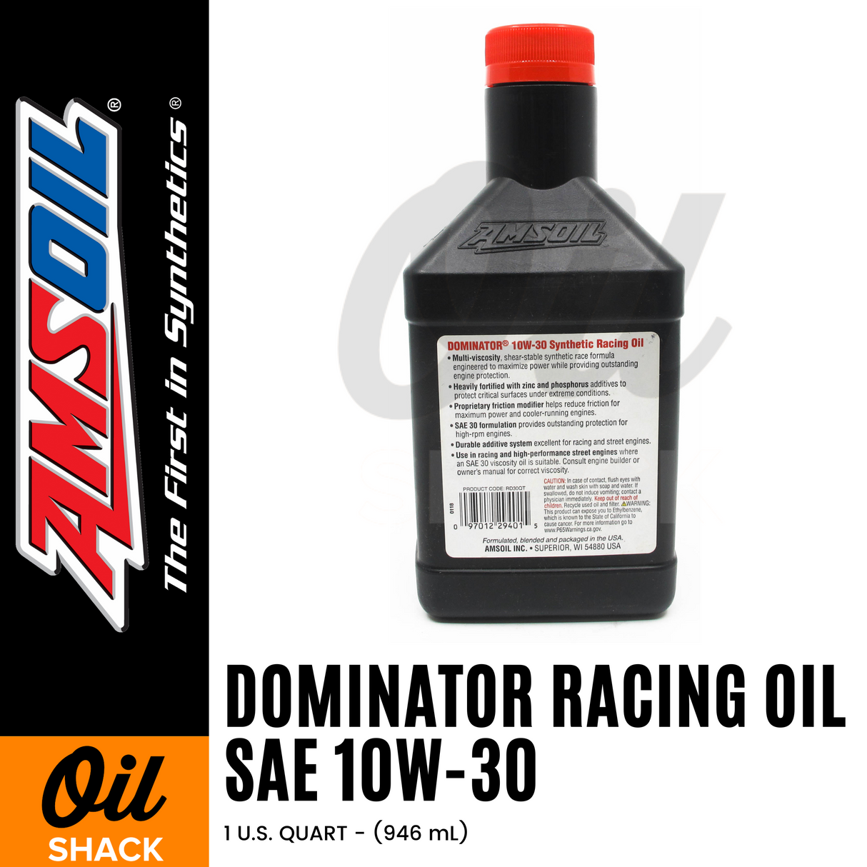 AMSOIL 10W30 DOMINATOR ENGINE OIL FULLY SYNTHETIC (1 QUART)