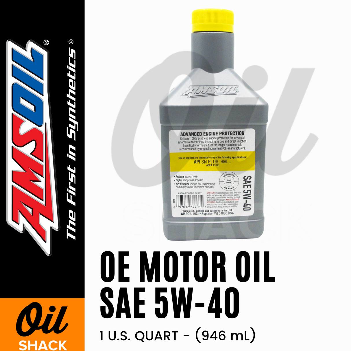 AMSOIL 5W40 OE SERIES ENGINE OIL FULLY SYNTHETIC (1 QUART)