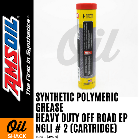 AMSOIL Polymeric Off-Road Grease NGLI #2 Synthetic (15oz Cartrdige)