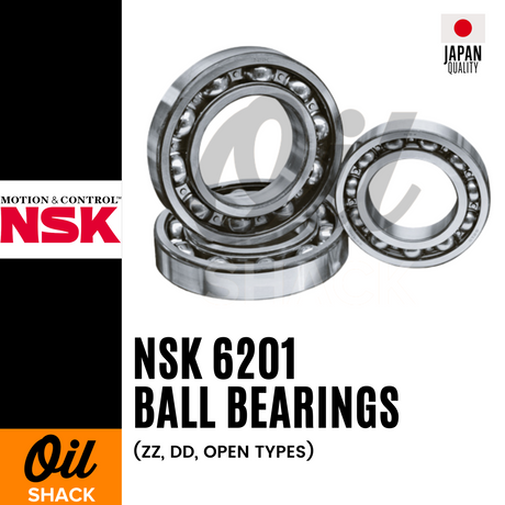 NSK 6201 Ball Bearings | ZZ, DD, OPEN Types