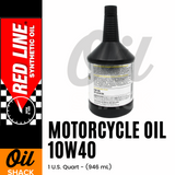 RED LINE 10W40 MOTORCYCLE OIL (1 QUART)