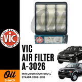 VIC A-3026 AIR FILTER (MITSUBISHI MONTERO/ STRADA 2008-2016)