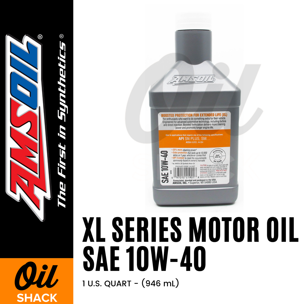 AMSOIL 10W40 XL SERIES ENGINE OIL FULLY SYNTHETIC (1 QUART)