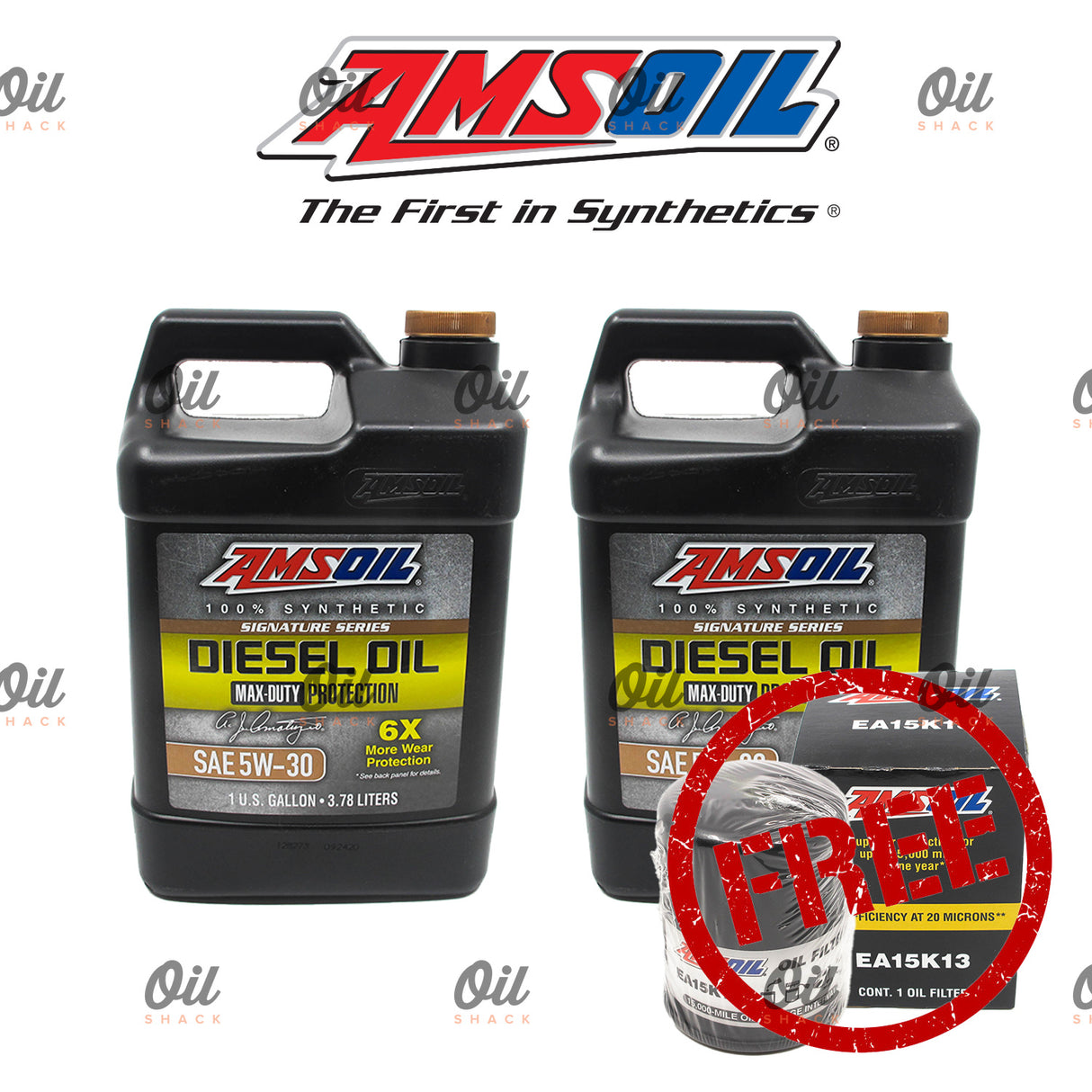 AMSOIL  Mitsubishi Montero, Strada (4N15) 8 Quarts 5w30 Max Duty Oil Change Bundle with Free AMSOIL Oil Filter