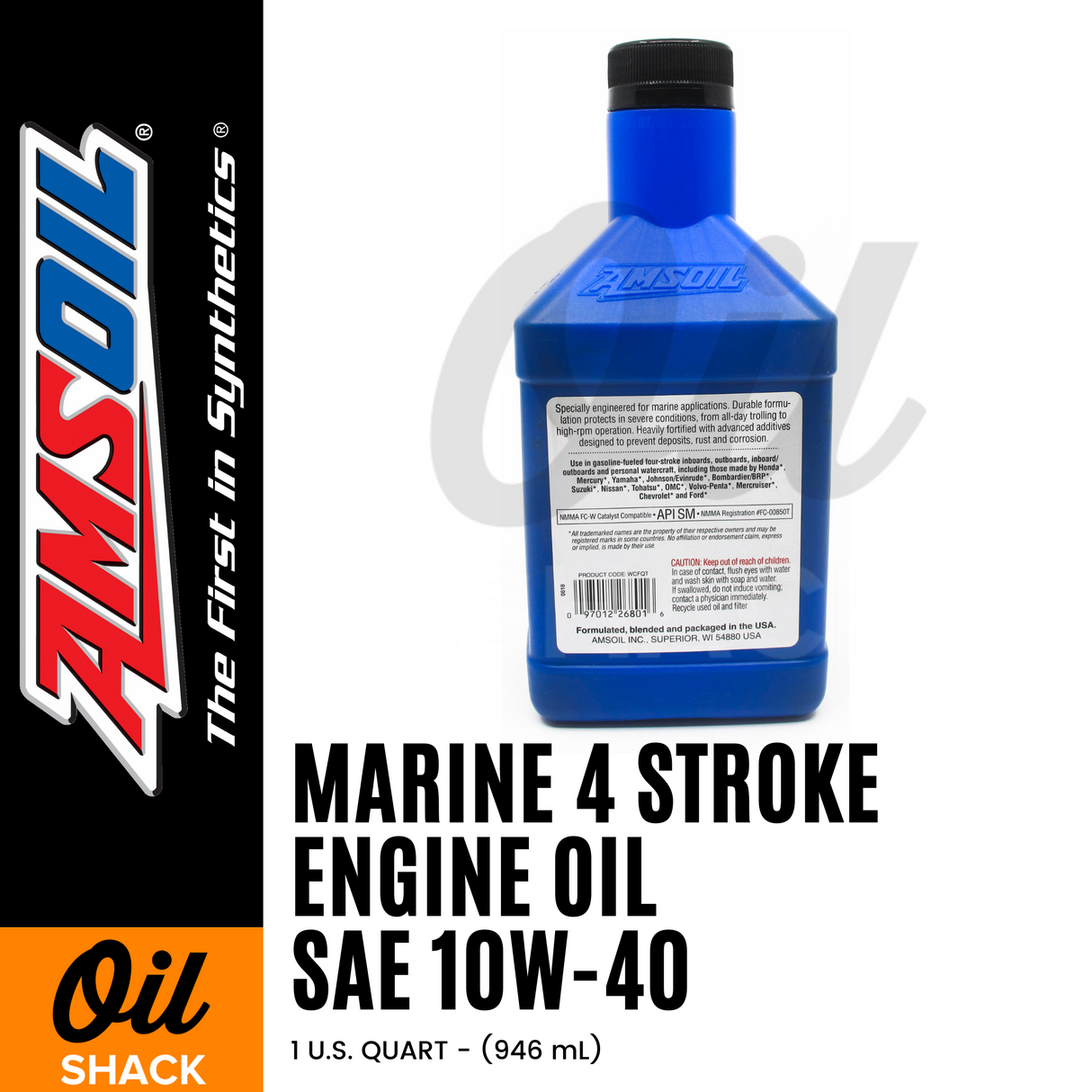 AMSOIL 10W40 MARINE 4 STROKE FORMULA FULLY SYNTHETIC (1 QUART)