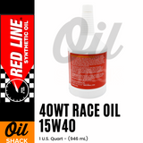 RED LINE 40WT RACE OIL 15W40 (1 QUART)