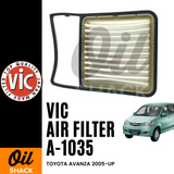 VIC A-1035 AIR FILTER (Toyota Avanza 2005-up)