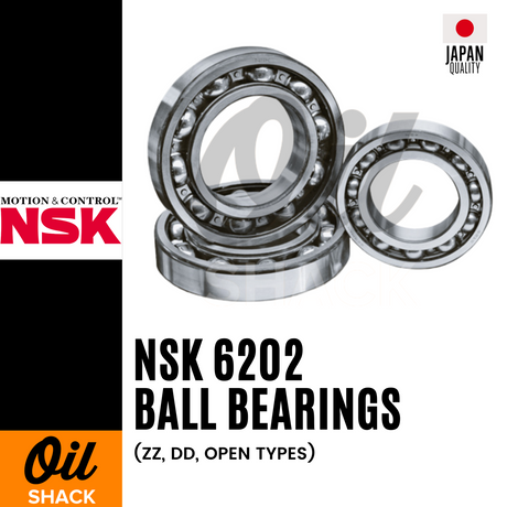 NSK 6202 Ball Bearings | ZZ, DD, OPEN Types