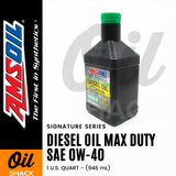 AMSOIL 0W40 DIESEL MAX DUTY ENGINE OIL FULLY SYNTHETIC (1 QUART)