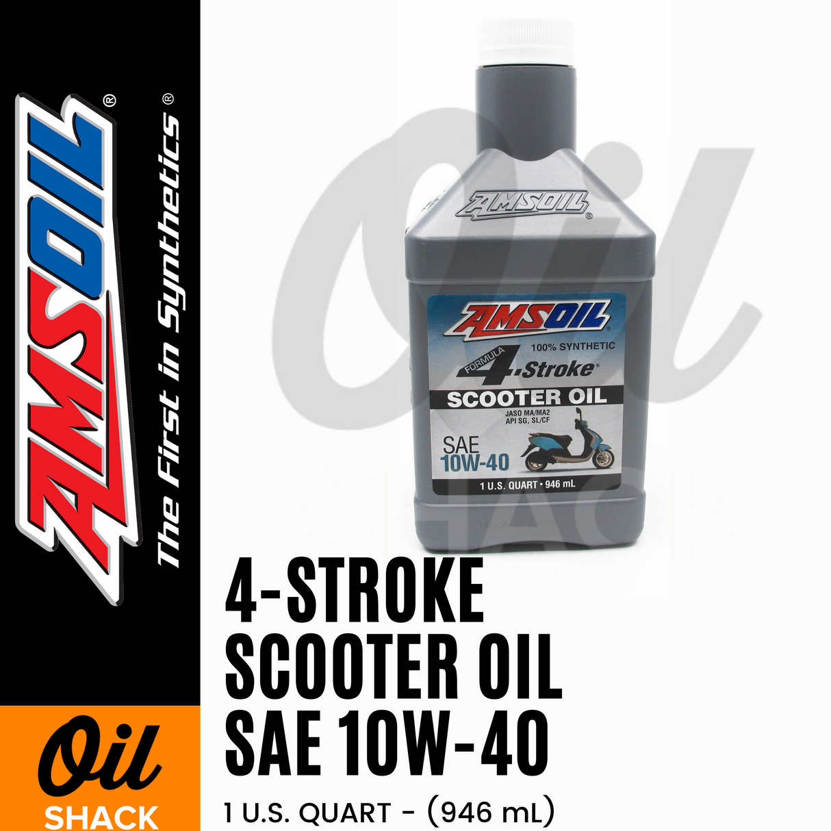 AMSOIL 10W40 SCOOTER ENGINE OIL FULLY SYNTHETIC (1 QUART)