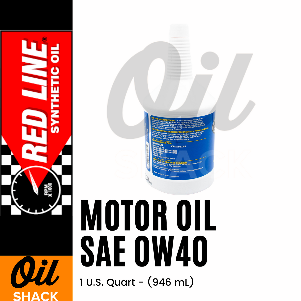 RED LINE 0W40 MOTOR OIL | 1 QUART