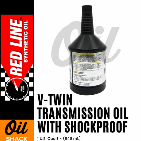 RED LINE V-TWIN TRANSMISSION OIL WITH SHOCKPROOF (1 QUART)