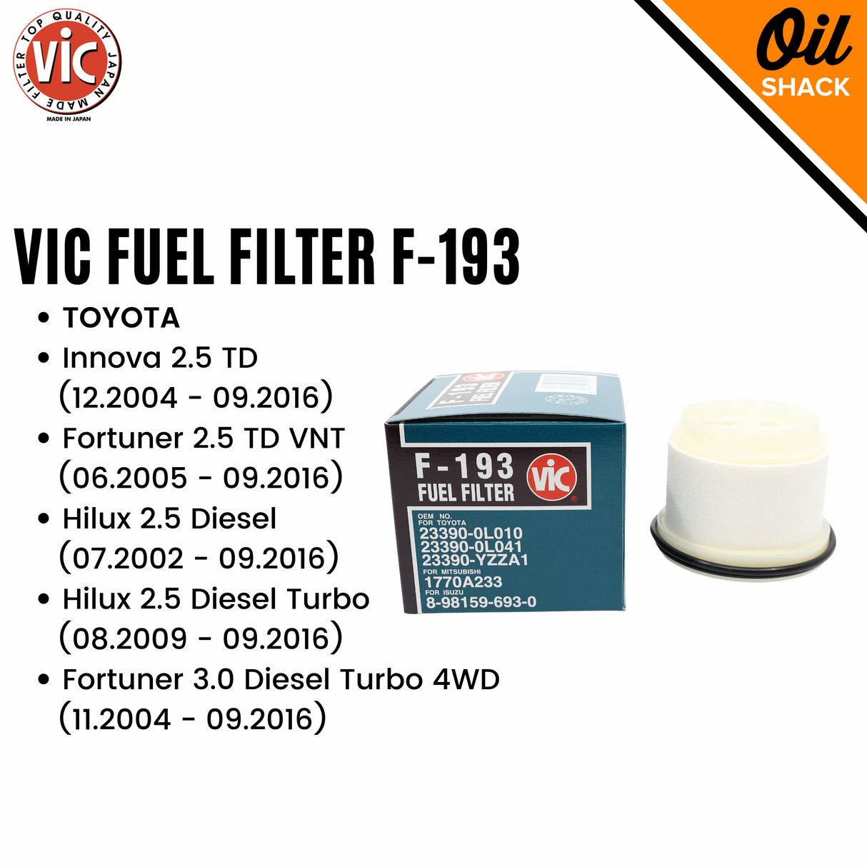 VIC FUEL FILTER F-193