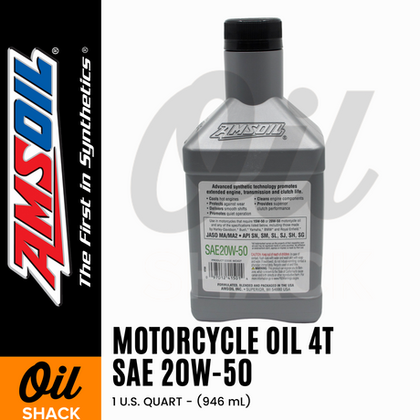 AMSOIL 20W50 4T PERFORMANCE ENGINE OIL FULLY SYNTHETIC (1 QUART)