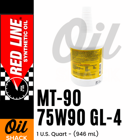 RED LINE MT-90 75W90 GL-4 GEAR OIL | 1 QUART