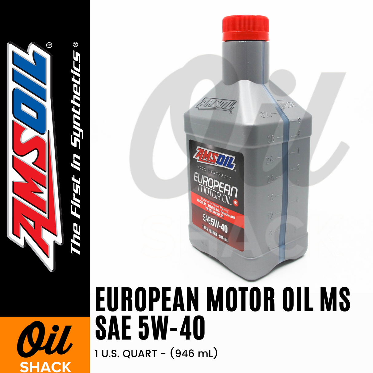 AMSOIL 5W40 MS EUROPEAN ENGINE OIL FULLY SYNTHETIC (1 QUART)