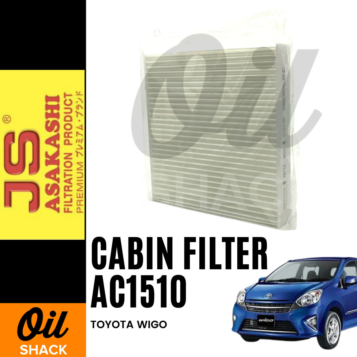 JS ASAKASHI AC1510 CABIN FILTER (TOYOTA WIGO 2014-Present)