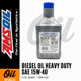 AMSOIL 15W40 DIESEL HEAVY DUTY ENGINE OIL FULLY SYNTHETIC (1 QUART)