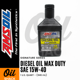 AMSOIL 15W40 DIESEL MAX DUTY ENGINE OIL FULLY SYNTHETIC (1 QUART)