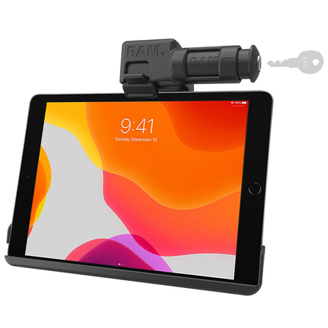 RAM MOUNTS | RAM-HOL-AP31KLU | EZ-Roll'r™ Keyed Locking Holder for iPad 7th-9th Gen & Air 3