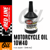 RED LINE 10W40 MOTORCYCLE OIL (1 QUART)