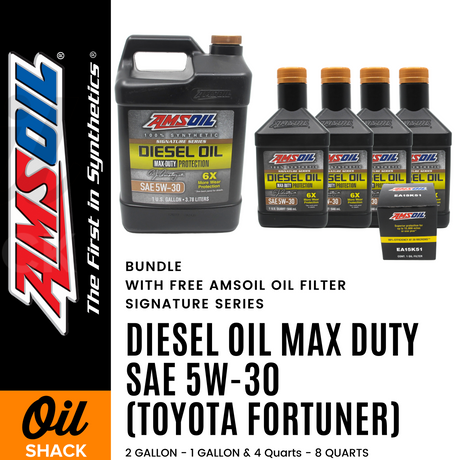 AMSOIL | Toyota Fortuner 8 Quarts 5w30 Max Duty Oil Change Bundle with Free AMSOIL Oil Filter