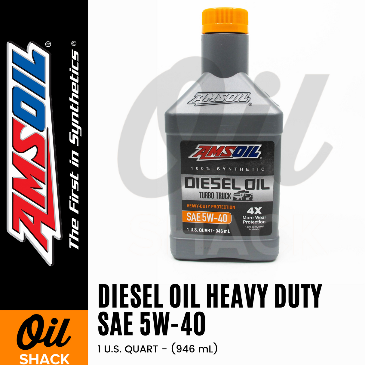 AMSOIL 5W40 DIESEL HEAVY DUTY ENGINE OIL FULLY SYNTHETIC (1 QUART)