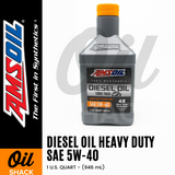 AMSOIL 5W40 DIESEL HEAVY DUTY ENGINE OIL FULLY SYNTHETIC (1 QUART)