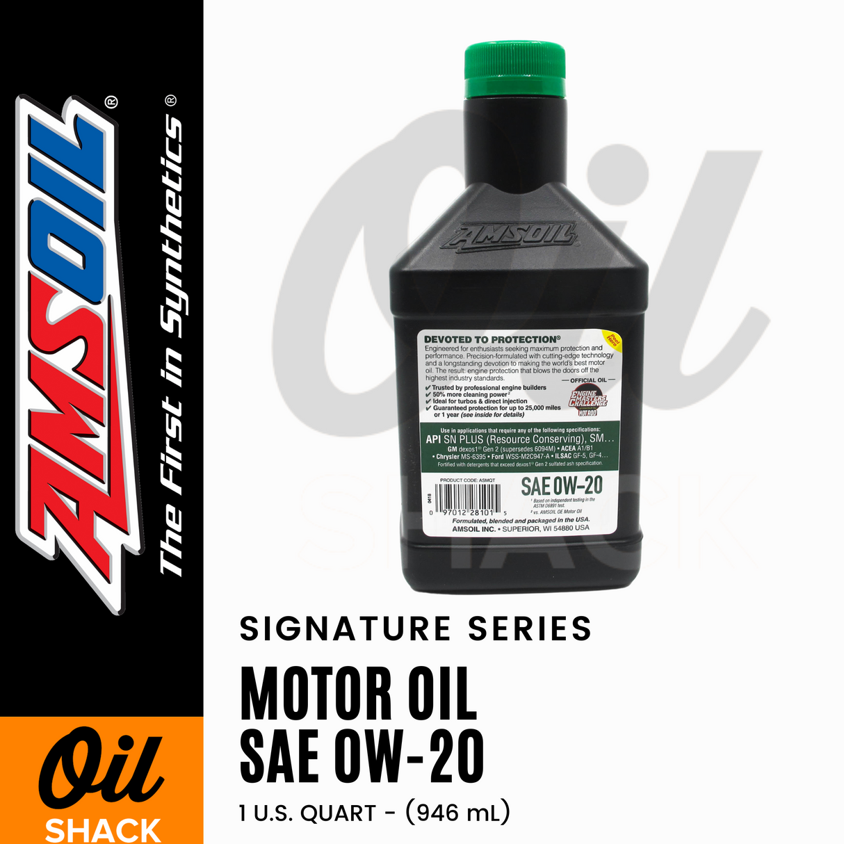 AMSOIL 0W20 SIGNATURE SERIES ENGINE OIL FULLY SYNTHETIC (1 QUART)