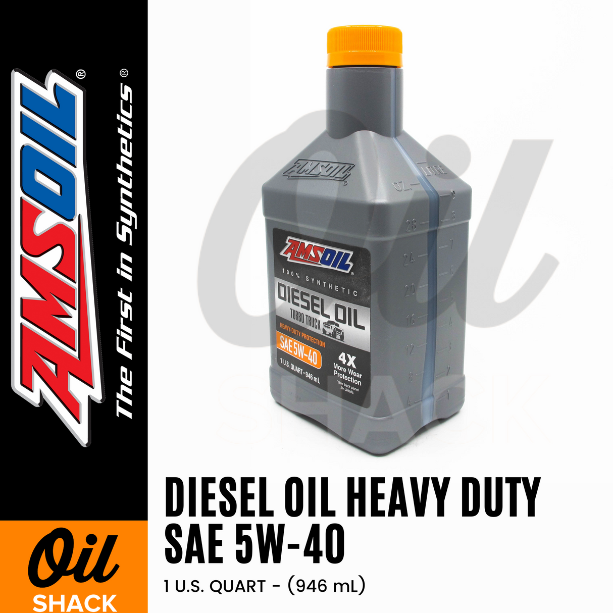 AMSOIL 5W40 DIESEL HEAVY DUTY ENGINE OIL FULLY SYNTHETIC (1 QUART)