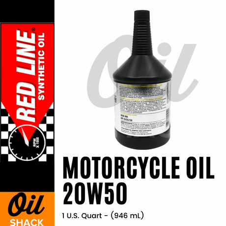 RED LINE 20W50 MOTORCYCLE OIL (1 QUART)