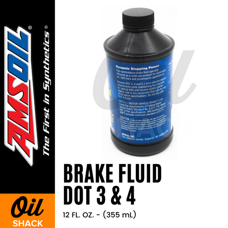 AMSOIL BRAKE FLUID DOT 3 & 4 FULLY SYNTHETIC (12 OUNCES)