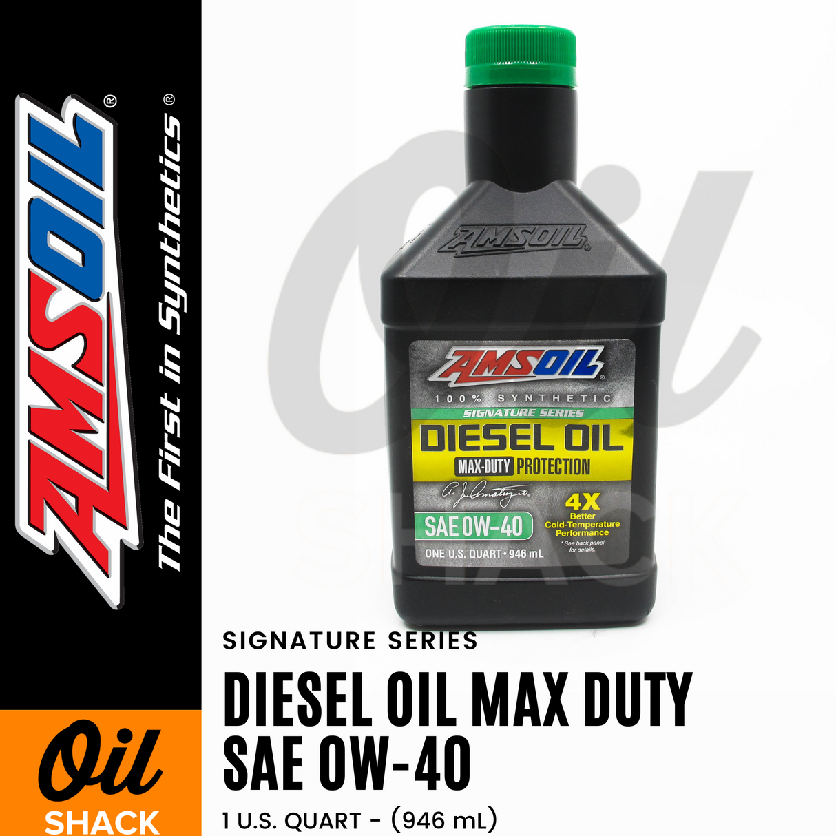 AMSOIL 0W40 DIESEL MAX DUTY ENGINE OIL FULLY SYNTHETIC (1 QUART)