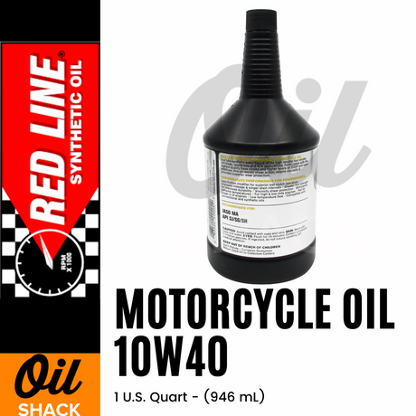 RED LINE 10W40 MOTORCYCLE OIL (1 QUART)