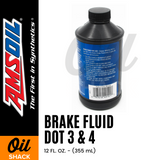 AMSOIL BRAKE FLUID DOT 3 & 4 FULLY SYNTHETIC (12 OUNCES)