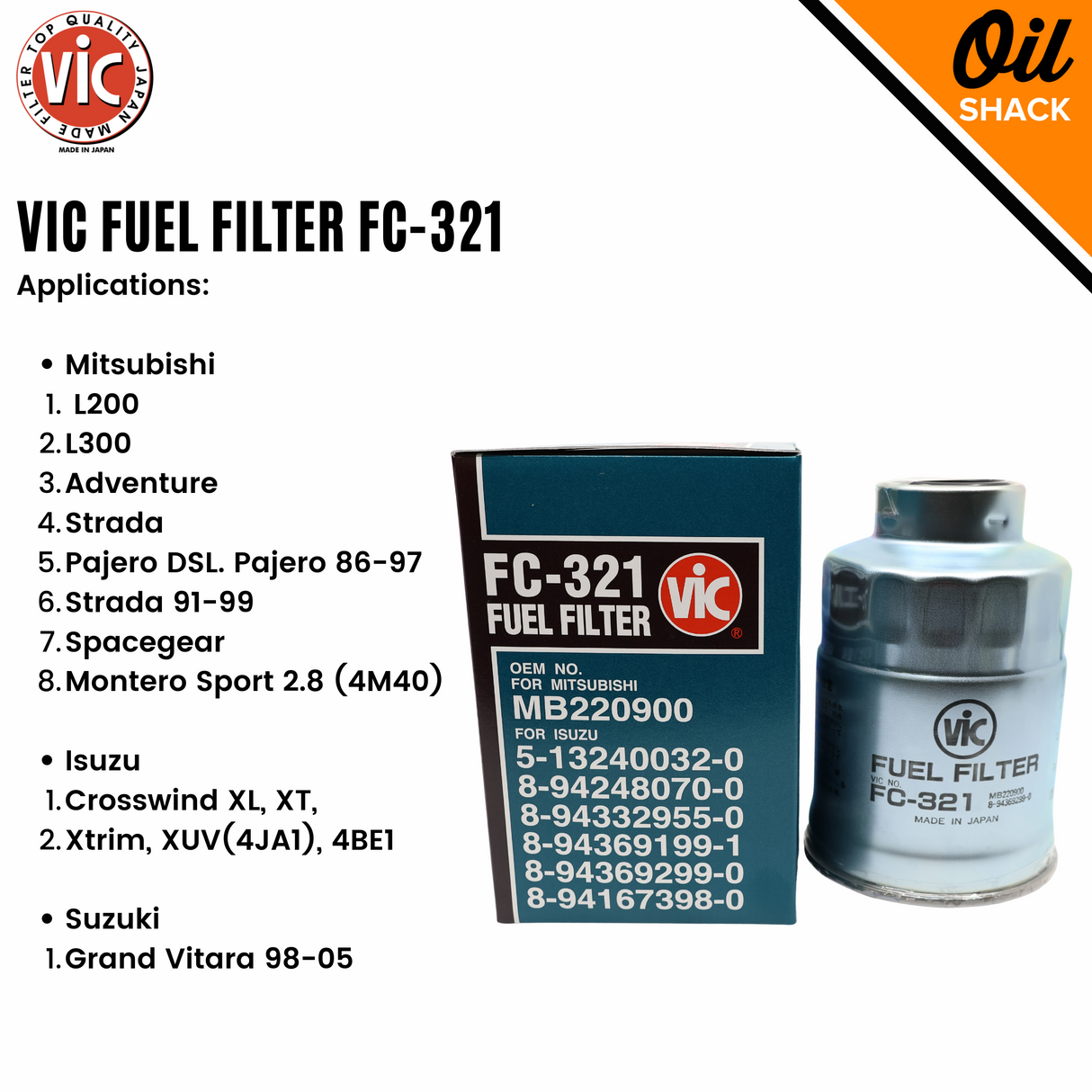 VIC FUEL FILTER FC-321