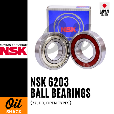 NSK 6203 Ball Bearings | ZZ, DD, OPEN Types