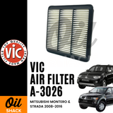 VIC A-3026 AIR FILTER (MITSUBISHI MONTERO/ STRADA 2008-2016)