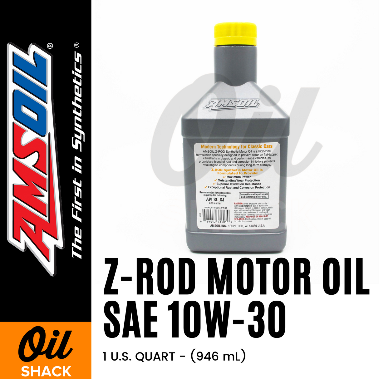 AMSOIL 10W30 Z-ROD ENGINE OIL FULLY SYNTHETIC (1 QUART)