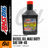 AMSOIL 5W40 DIESEL MAX DUTY ENGINE OIL FULLY SYNTHETIC (1 QUART)