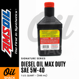 AMSOIL 5W40 DIESEL MAX DUTY ENGINE OIL FULLY SYNTHETIC (1 QUART)