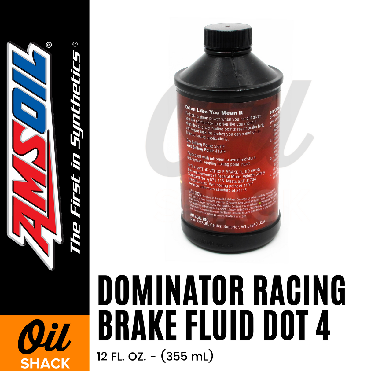 AMSOIL BRAKE FLUID DOMINATOR DOT 4 FULLY SYNTHETIC (12 OUNCES)