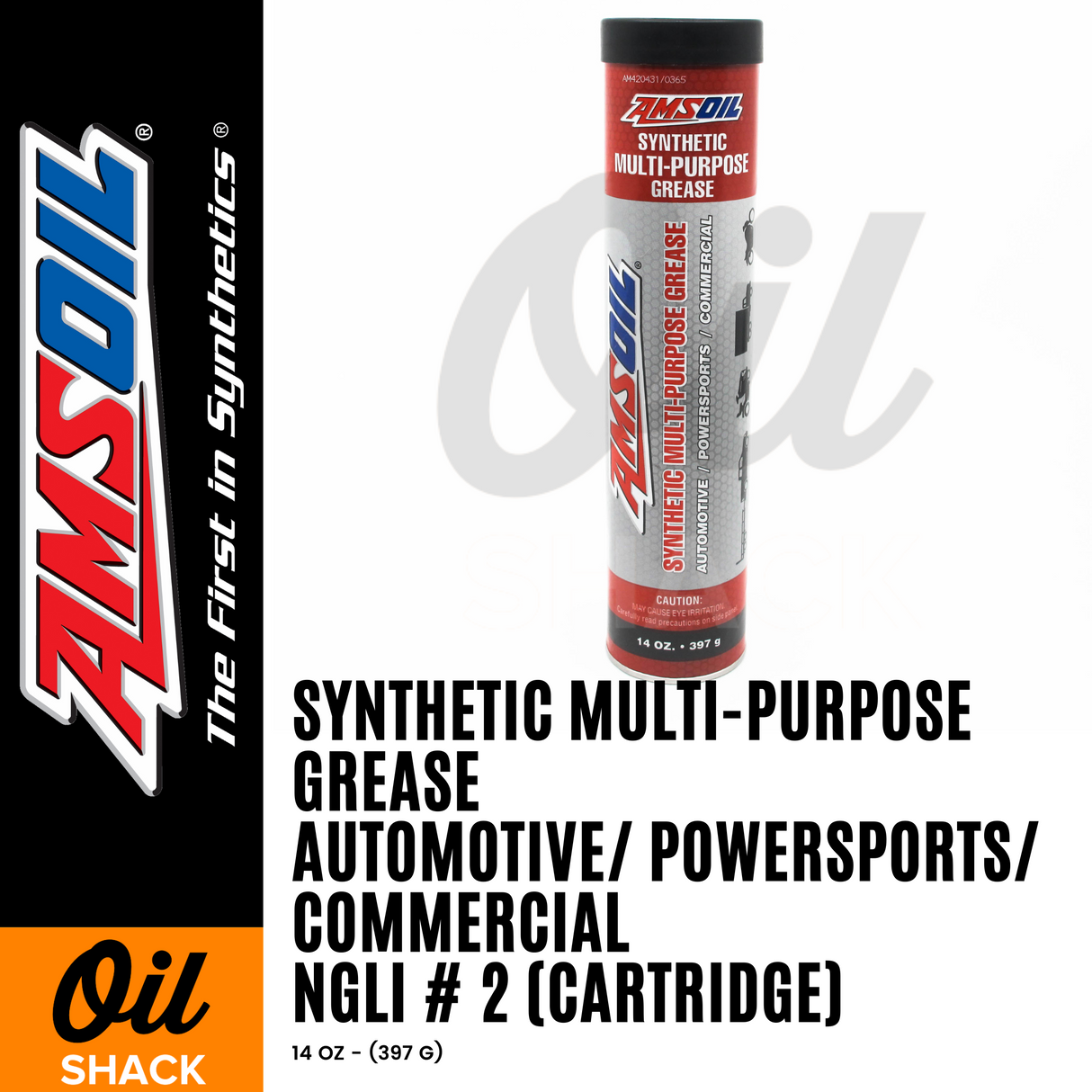 AMSOIL Multi-Purpose Grease NGLI #2 (14oz Cartridge)