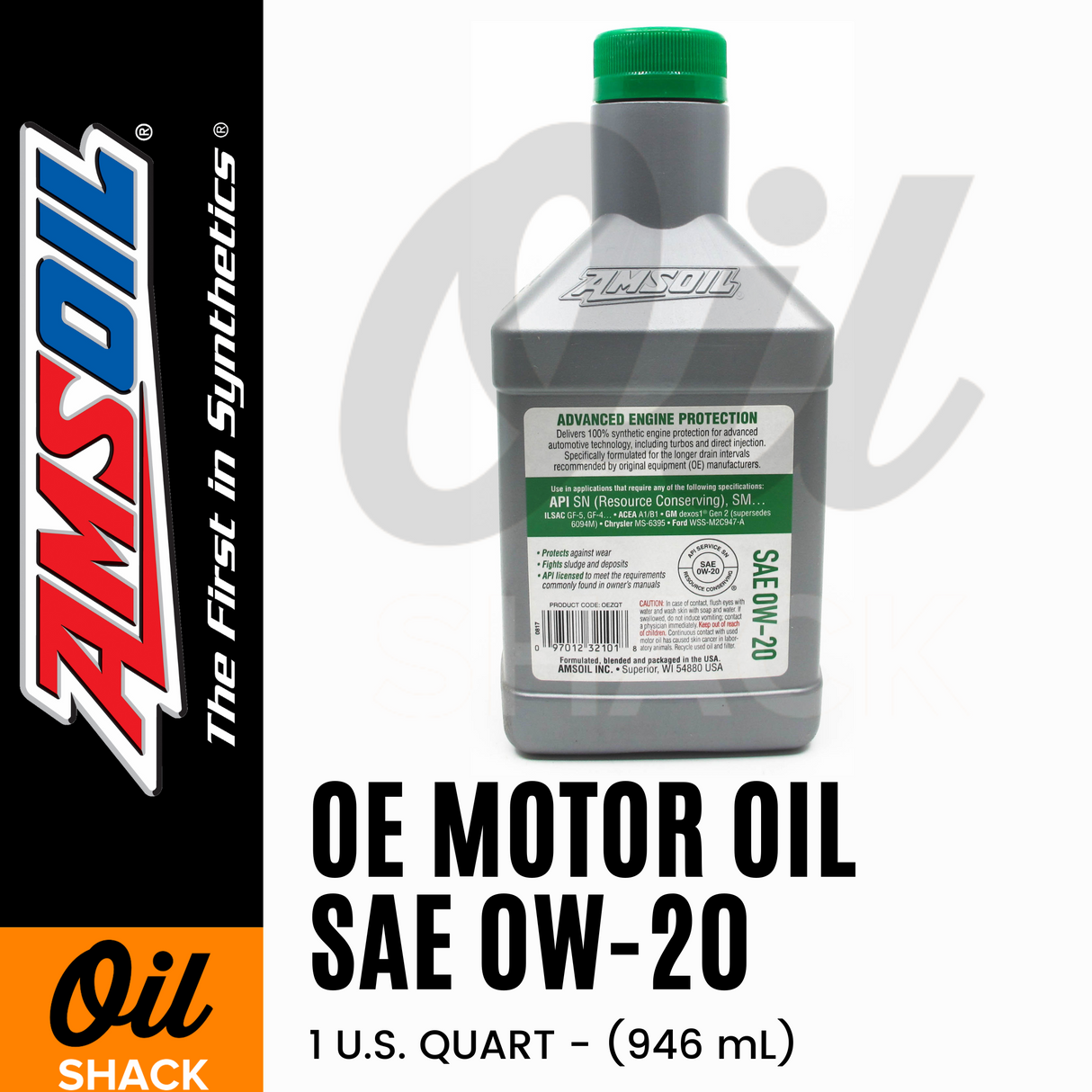 AMSOIL 0W20 OE SERIES ENGINE OIL FULLY SYNTHETIC (1 QUART)