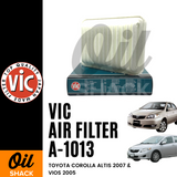 VIC A-1013 AIR FILTER (Toyota Corolla Altis 2007, Vios 2005)