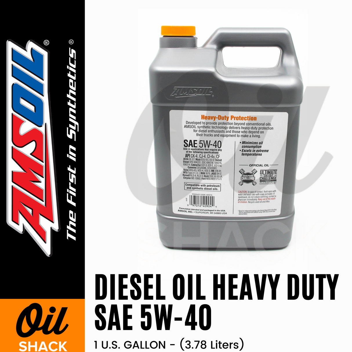 AMSOIL 5W40 DIESEL HEAVY DUTY ENGINE OIL FULLY SYNTHETIC (1 GALLON)