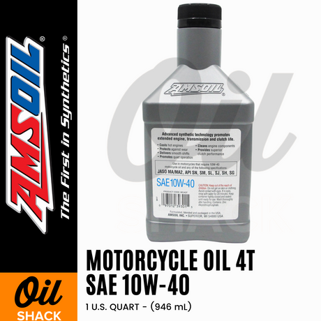 AMSOIL 10W40 4T PERFORMANCE ENGINE OIL FULLY SYNTHETIC (1 QUART)