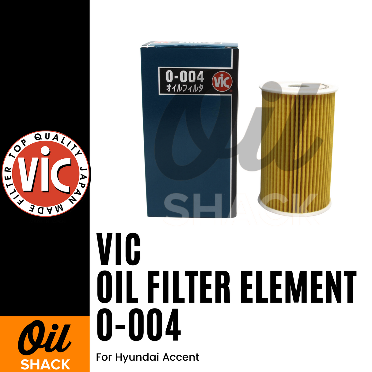 VIC O-004 Oil Filter Element (For Hyundai Accent)