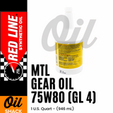 RED LINE MTL 75W80 GL-4 GEAR OIL | 1 QUART