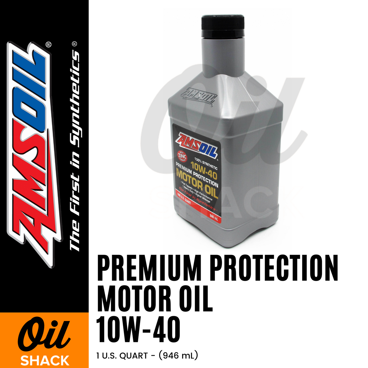 AMSOIL 10W40 PREMIUM PROTECTION ENGINE OIL FULLY SYNTHETIC (1 QUART)